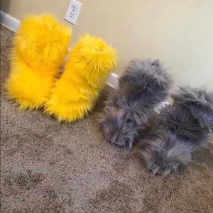 Custom made fur boots